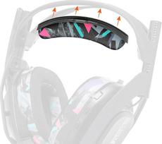 "WC BandZ A50" - patobulintas "Astro A50 Gen 4", "Gen 5" ir "A50X" galvos juostelių keitimo rinkinys iš "Wicked Cushions" | Patogesnis, stilingesnis ir lengvesnis montavimas | 90-ųjų juoda