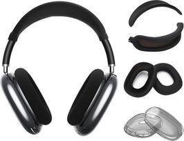 4 apsauginių dėklų, suderinamų su "AirPods Max" dangteliu, pakuotė - apsauginis dangtelis nuo įbrėžimų, skirtas "AirPods Max" ausinių priedų dėklams (juodas)