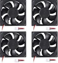 8025 80 mm x 80 mm x 25 mm ventiliatorius DC 12 V 8025 bešepetėlinis ventiliatorius su 2 kontaktais, skirtas aušinti kompiuterio korpusą CPU aušintuvą Radiatoriai 4 vnt.