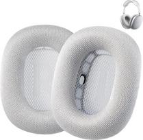 AHG Accessory House Global Upgraded Replacement Ear Pads for AirPods Max Compatible with Apple AirPods Max Headphones (Silver) Silicon Coated Mesh/High Density Foam/Strong Magnet