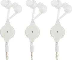 Įtraukiamos ausinės į ausis 3 pakuotės laidinės 3,5 mm lizdo stereofoninės laidinės ausinės mobiliesiems telefonams nešiojamiesiems kompiuteriams