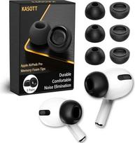 KASOTT pakaitiniai "AirPods Pro" 1-osios ir 2-osios kartos ausų kištukai iš atminties putų, puikiai slopinantys triukšmą, itin patogūs, neslystantys, tinka įkrovimo dėkle (vidutinio dydžio)