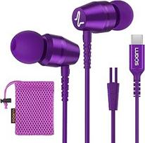 LUDOS OMNITONE USB C ausinės, 5 metų garantija iPhone 16 15 Pro Max Plus Samsung Galaxy S24 S23 Ultra S22 S23 Ultra S22 S21 FE S20 A53 A54, USB C tipo ausinės su mikrofonu "In-Ear" su kabeliu iPad
