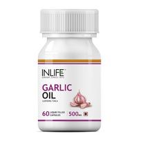 Česnakų aliejus (60 lašų, ​​500 mg), Česnakų aliejus, INLIFE