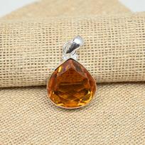 Honey Topaz Gemstone 925 Sterling Silver Jewelry Handmade Lovely Pendant For Her 1.377 Inches oranžinė