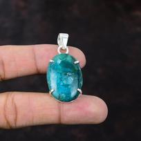 Chrysocolla pakabukas 925 Sterling Sidabrinis pakabukas Labai gražūs brangakmenių papuošalai Rankų darbo unikalaus dizaino pakabukas Dovana moterims Statement papuošalai