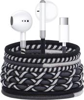 URIZONS Laidinės USB C ausinės su medžiaginiu kabeliu - spalvingos C tipo ausinės su mikrofonu, garsumo valdymu, skaitmeniniu IC lustu, suderinamos su "Hwaiwe"/"iPhone 15/16" (12#)