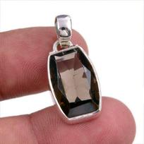 Natural Smoky Quartz Gemstone Handmade 925 Solid Silver Gift Pendant 1.25  n8b90