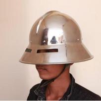 Viduramžių virdulio šalmas Armor Knight Viking plieno šarvų šalmas LARP SCA Helm Silver Finish Apvalus šalmas