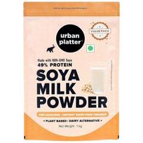 Urban Platter SOJOS Pieno Milteliai, 1 kg [Augalinės kilmės / Pieno Alternatyva, Be GMO & 49% Baltymų]