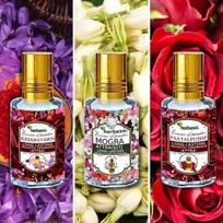 Attar Perfume Oil Trio Pack Natural Fragrances Saffron, Mogra & Rose Attar Trio Pack (Kesar, Mogra, Rose)