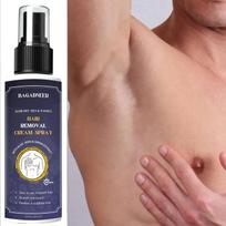 Plaukų šalinimo kremas purškiklis vyrams| Neskausmingas kūno plaukų šalinimo purškiklis krūtinei, nugarai, kojoms ir pažastims (100 ml (Pakuotėje 1 vnt), Alijošius) 100 ml