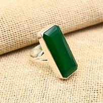 Green Onyx Gemstone Handmade 925 Solid Sterling Silver Jewelry Lovely Ring For Women 4 žalia