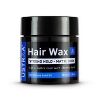 Ustraa Strong Hold Hair Wax - Matte Look 100g | Non-sticky Wax, Easy-to-Wash Strong Hold | For Non-glossy Matte Finish