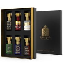 AdilQadri asorti prabangus be alkoholio ilgai išliekantis Roll On Attar kvepalų dovanų rinkinys unisex (6 ml kiekvienas)