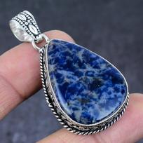 Sodalite Gemstone Handmade 925 Sterling Silver Gift Jewelry Pendant 2.17  E1N24
