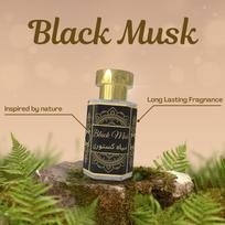 Black Musk Attar Perfume Oil 6 ml | Concentrated Musk Fragrance Oil | Alcohol-Free Personal Fragrance Pack= 5ml brown