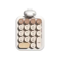 MOFII Portable 2.4G Plug and Play Wireless Number Keyboard 18 Key Cute Bear Wireless Number Keypads for PC/Laptop