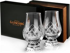 "Glencairn Cut Crystal" viskio degustacinė stiklinė - dviejų vienetų rinkinys pristatomojoje dėžutėje