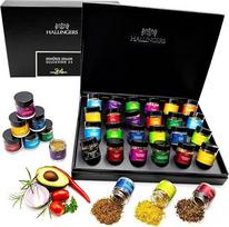 "Hallingers Deluxe Selection 24" - rankų darbo prieskonių dovanų rinkinys, 24 prieskoniai iš viso pasaulio (rinkinys) - Advento kalendoriaus naujovės ir Advento kalendoriaus užpildas | Naujų namų sveikinimai Draugystės atgaivinimas