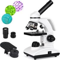 "Slevoo" mikroskopas vaikams, studentams, pradedantiesiems 40X-1000X vaikiškas mikroskopas su apšvietimu ir skleidžiama šviesa, WF10x WF25x okuliaras ir LED apšvietimas, studentų mikroskopas Junior
