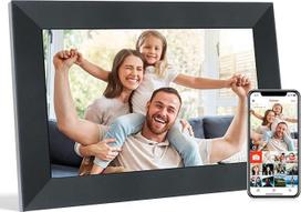 "WiFi" skaitmeninis nuotraukų rėmelis, 10 colių, 32GB, 1280 x 800 raiška, IPS jutiklinis ekranas, išmanusis debesijos skaitmeninis nuotraukų rėmelis, nuotraukų ir vaizdo įrašų siuntimas iš bet kurios vietos naudojant "Frameo" programėlę, juodas