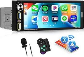 1 Din CarPlay Android Auto Autoradio mit 6.9 Zoll HD IPS Zoll Touchscreen mit Bluetooth Bluetooth5.0/Mirror Link/USB 2 /FM/RDS/Type-C/EQ/SWC+MIC