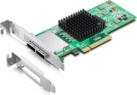 10Gtek® išorinis PCI Express SAS/SATA HBA, LSI SAS2008 lustas, 8 prievadai 6Gb/s, toks pat kaip LSI 9200-8E