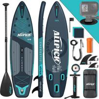 ALLPICK Premium SUP lentos komplektas, Stand Up Irklenčių lenta, su universalia kameros keitimo sistema, komplektas, tvirtas irklas, pradedantiems irkluotojams, suaugusiems, 180 kg