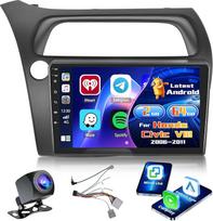Radijo imtuvas "Honda Civic VIII" 2006-2011 m. "Android 2+64G" su belaidžiu "CarPlay" "Android" automobiliui, 9 colių ekranas su EQ 26UI FM RDS GPS GPS "Bluetooth" WiFi SWC AHD Galinio vaizdo kamera