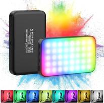 RGB LED vaizdo šviesa V10, LED vaizdo šviesa, reguliuojama 3000 K/6000 K, 8 spalvų fotoaparato šviesa, 3000 mAh, CRI 95+, foto šviesa DSLR fotoaparatui Vaizdo fotografija Vaizdo konferencija "YouTube" fotografija Vlogai