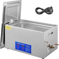 VEVOR 30L 100A ultragarsinis valymo įrenginys 600W nerūdijančio plieno ultragarsinė vonia Ultragarsinis valymo įrenginys akiniams Papuošalai dantų protezai Monetos ir kt.