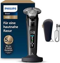 "Philips" skustuvas "i9000" - elektrinis drėgnas ir sausas skustuvas vyrams su integruotu trimeriu, juodas, įkrovimo stotelė ir kelioninis dėklas (X9000/10 modelis)