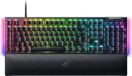 "Razer BlackWidow V4" mechaninė žaidimų klaviatūra su "Razer Chroma RGB" (mechaniniai "Razer" geltonos spalvos jungikliai, 6 nuosavi makro klavišai, dvigubai veikiantys ABS dangteliai), QWERTZ DE išdėstymas, juoda