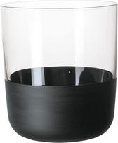 "Villeroy & Boch" gamyba "Rock Whisky Tumbler" rinkinys 4 dalių 250 ml stiklinių rinkinys viskiui Krištolo stiklas su matiniu juodu pagrindu