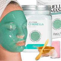 BRÜUN Peel-Off Jelly Mask, Premium Quality Sculpting Chlorella Mask Powder for Face Mask, idealiai tinka kosmetologams, SPA odos priežiūrai, Hydro Face Mask