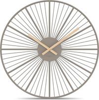 Cander Berlin Bonara XXL sieninis laikrodis Tylus 50 cm metalinis medinis laikrodis be tiksėjimo Milžiniškas didelis modernus šiltas pilkas gyvenamasis kambarys Virtuvė Derlius