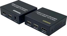 HDMI KVM USB ilgintuvas per IP Cat5e/6, 1080P @ 60Hz HDMI ilgintuvas USB 50 m su "Loop Out" funkcija, palaiko klaviatūros ir pelės valdymo nuotolinį valdymą