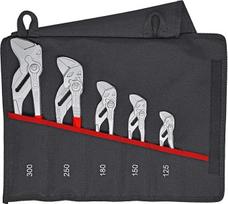 KNIPEX įrankiai 00 19 55 S4 Replės, veržliarakčiai, 5 dalių rinkinys su įrankių dėklu