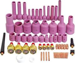 RIVERWELD TIG dujų lęšis 45V0204S 45V42 Aliuminio oksido antgalis 796F70 Nr.3 53N58 Nr.4 57N75 Nr.6 Galinis dangtelis 41V24 41V35 41V33 Įvorės korpusas asorti Tinka DB SR WP 9 20 25 WIG G degikliui 63St