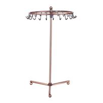 Rotating Jewelry Display Rack Iron Sunflower Rotating Jewelry Stand European Metal Jewelry Storage gray