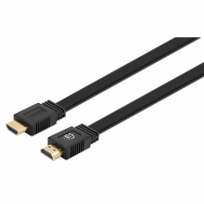 MANHATTAN HDMI cable 4K/60Hz M/M 1.0m HDR, HEC, ARC, Gold-plated Contacts, Black, 355605