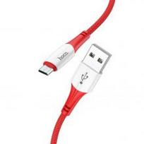 PTC HOCO Cable USB 2.0  A Male to Micro USB B Male, 2.4A, Red, 1.0m,  X70