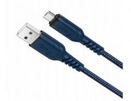 PTC HOCO Cable USB 2.0  A Male to Micro USB B Male, 2.4A, blue, 1.0m,  X59