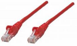 INTELLINET Premium Network Cable, Cat6, SFTP 100% Copper, RJ45 Male / RJ45 Male, 0.25 m (1 ft.), Red, 739801