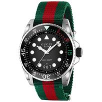 Gucci YA136209 Juodo ciferblato vyriškas laikrodis 45