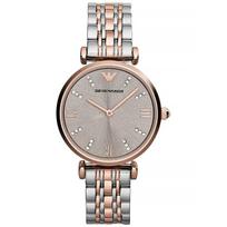 Emporio Armani AR1840 Dvispalvis Gianni nerūdijančio plieno moteriškas laikrodis rožinio aukso spalvos