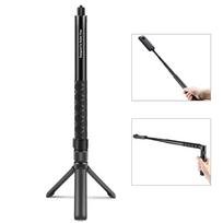 Skirta Insta360 X3 / X4 PULUZ sukamosios rankenos stalinio trikojo stovas 110 cm asmenukių lazdelės monopodas (Juoda) juoda