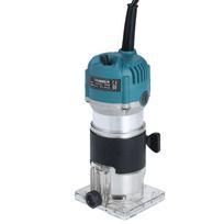 110V 800W kirpimo freza 30000r/min su skaidraus pagrindo krašto kreiptuvu medienos laminato elektrine žoliapjove US Plug without box mėlyna