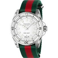 Gucci YA136207 Dive Balto ciferblato vyriškas laikrodis 45